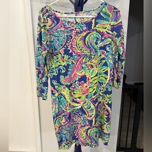 Lilly Pulitzer 3/4 Sleeve Cotton Dress Size S